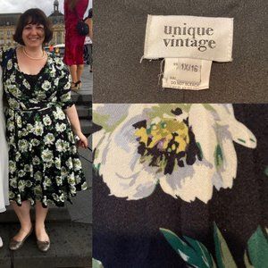 True Wrap Floral Midi Dress with Sleeves